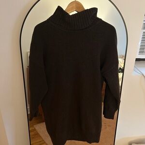 GAP Chocolate Brown Turtleneck Sweater Dress